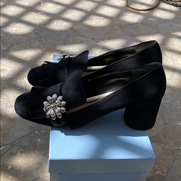 PRADA Suede heels in black NEW Size EU 40/US 10 - Picture 7 of 14